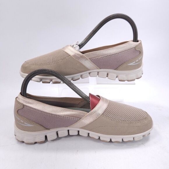 Skechers EZ Flex Take It Easy Walking Slip On Shoe Womens Size 6.5 22258 Beige - Picture 4 of 8